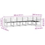 vidaXL Záhradná súprava gaučov 6 pcs Biela Pevné akáciové drevo – Obrázok 7