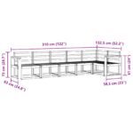 vidaXL Záhradná súprava gaučov 6 pcs Biela Pevné akáciové drevo – Obrázok 7