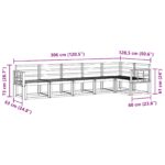 vidaXL Záhradná súprava gaučov 6 pcs Biela Pevné akáciové drevo – Obrázok 7