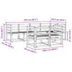 vidaXL Záhradná súprava gaučov 7 pcs – Obrázok 6