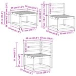 vidaXL Záhradná súprava gaučov 7 pcs Biela Pevné akáciové drevo – Obrázok 10