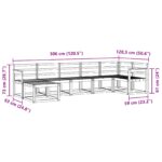 vidaXL Záhradná súprava gaučov 7 pcs Biela Pevné akáciové drevo – Obrázok 9