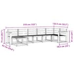 vidaXL Záhradná súprava gaučov 7 pcs Biela Pevné akáciové drevo – Obrázok 9