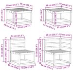 vidaXL Záhradná súprava gaučov 8 pcs Biela Pevné akáciové drevo – Obrázok 11