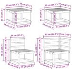 vidaXL Záhradná súprava gaučov 9 pcs Biela Pevné akáciové drevo – Obrázok 10