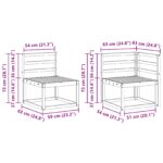 vidaXL Záhradná súprava gaučov 9 pcs Biela Pevné akáciové drevo – Obrázok 8