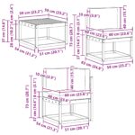 vidaXL Záhradná súprava gaučov 10 pcs Biela Pevné akáciové drevo – Obrázok 10