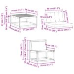 vidaXL Záhradná súprava gaučov 8 pcs Biela a krémová – Obrázok 9