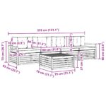 vidaXL Záhradná súprava gaučov 5 pcs Biela a béžová – Obrázok 6
