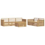 vidaXL Záhradná súprava gaučov 6 pcs Biela – Obrázok 2