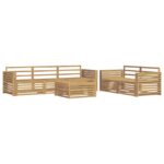 vidaXL Záhradná súprava gaučov 6 pcs Biela – Obrázok 2