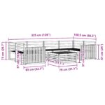 vidaXL Záhradná súprava gaučov 7 pcs Biela – Obrázok 8