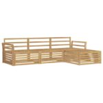 vidaXL Záhradná súprava gaučov 4 pcs Biela – Obrázok 2