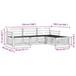 vidaXL Záhradná súprava gaučov 4 pcs Biela – Obrázok 7