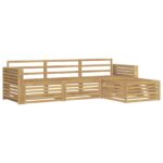 vidaXL Záhradná súprava gaučov 4 pcs Biela – Obrázok 2