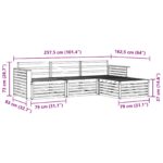vidaXL Záhradná súprava gaučov 4 pcs Biela – Obrázok 7