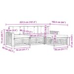 vidaXL Záhradná súprava gaučov 4 pcs Biela a krémová – Obrázok 6