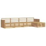 vidaXL Záhradná súprava gaučov 5 pcs Biela – Obrázok 2