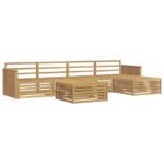 vidaXL Záhradná súprava gaučov 6 pcs Biela 79 x 79 x 37 cm – Obrázok 2