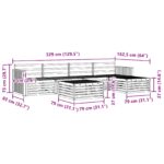 vidaXL Záhradná súprava gaučov 6 pcs Biela 79 x 79 x 37 cm – Obrázok 8