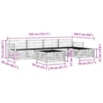 vidaXL Záhradná súprava gaučov 6 pcs Biela 79 x 79 x 37 cm – Obrázok 8