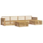 vidaXL Záhradná súprava gaučov 6 pcs Biela 79 x 79 x 37 cm – Obrázok 2