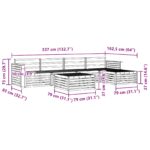 vidaXL Záhradná súprava gaučov 6 pcs Biela 79 x 79 x 37 cm – Obrázok 8