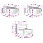vidaXL Záhradná súprava gaučov 6 pcs Biela 79 x 79 x 37 cm – Obrázok 9