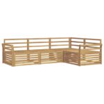 vidaXL Záhradná súprava gaučov 4 pcs Biela 250 x 170,5 x 73 cm – Obrázok 2