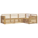 vidaXL Záhradná súprava gaučov 4 pcs Biela 251,5 x 172,5 x 73 cm – Obrázok 2