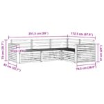 vidaXL Záhradná súprava gaučov 4 pcs Biela 251,5 x 172,5 x 73 cm – Obrázok 6