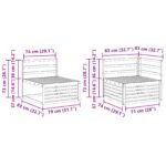 vidaXL Záhradná súprava gaučov 4 pcs Biela 251,5 x 172,5 x 73 cm – Obrázok 7