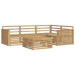 vidaXL Záhradná súprava gaučov 5 pcs Biela 79 x 79 x 37 cm – Obrázok 2