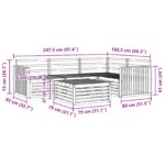 vidaXL Záhradná súprava gaučov 5 pcs Biela 79 x 79 x 37 cm – Obrázok 8