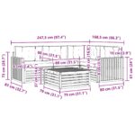 vidaXL Záhradná súprava gaučov 5 pcs Biela a béžová 79 x 79 x 37 cm – Obrázok 7