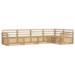 vidaXL Záhradná súprava gaučov 5 pcs Biela 329 x 170,5 x 73 cm – Obrázok 2