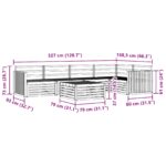 vidaXL Záhradná súprava gaučov 6 pcs Biela 79 x 79 x 37 cm – Obrázok 9