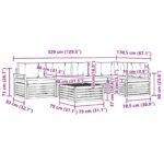 vidaXL Záhradná súprava gaučov 6 pcs Biela a krémová 79 x 79 x 37 cm – Obrázok 8
