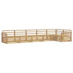 vidaXL Záhradná súprava gaučov 6 pcs Biela 408 x 170,5 x 73 cm – Obrázok 2
