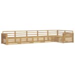 vidaXL Záhradná súprava gaučov 6 pcs Biela 410 x 172,5 x 73 cm – Obrázok 2