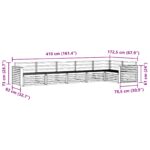 vidaXL Záhradná súprava gaučov 6 pcs Biela 410 x 172,5 x 73 cm – Obrázok 7