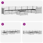vidaXL Záhradná súprava gaučov 7 pcs Biela 79 x 79 x 37 cm – Obrázok 8