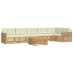 vidaXL Záhradná súprava gaučov 7 pcs Biela a krémová 79 x 79 x 37 cm – Obrázok 2