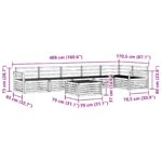 vidaXL Záhradná súprava gaučov 7 pcs Biela 79 x 79 x 37 cm – Obrázok 9