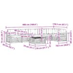 vidaXL Záhradná súprava gaučov 7 pcs Biela a krémová 79 x 79 x 37 cm – Obrázok 8