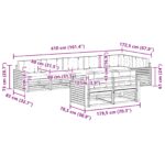 vidaXL Záhradná súprava gaučov 8 pcs Biela a antracitová – Obrázok 8