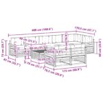 vidaXL Záhradná súprava gaučov 9 pcs Biela a krémová 79 x 79 x 37 cm – Obrázok 8