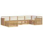 vidaXL Záhradná súprava gaučov 6 pcs Biela 327 x 168,5 x 73 cm – Obrázok 2