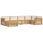 vidaXL Záhradná súprava gaučov 6 pcs Biela 331 x 172,5 x 73 cm – Obrázok 2