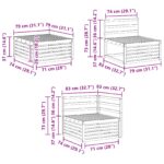 vidaXL Záhradná súprava gaučov 7 pcs Biela Pevné akáciové drevo – Obrázok 10